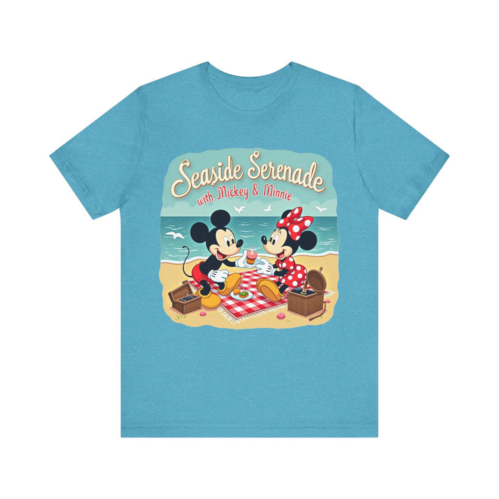 Disney Seaside Serenade T Shirt | Heather Aqua