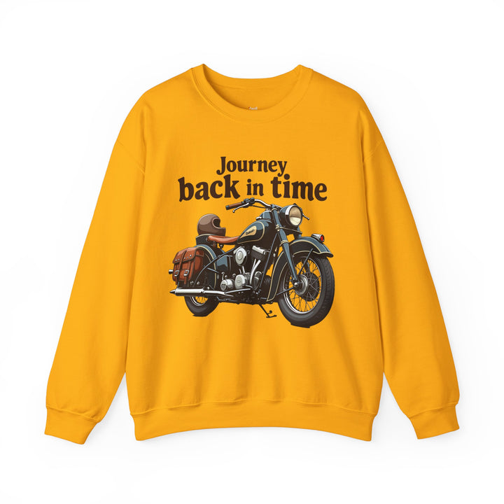 Retro Journey Back In Time Sweatshirt | Gold