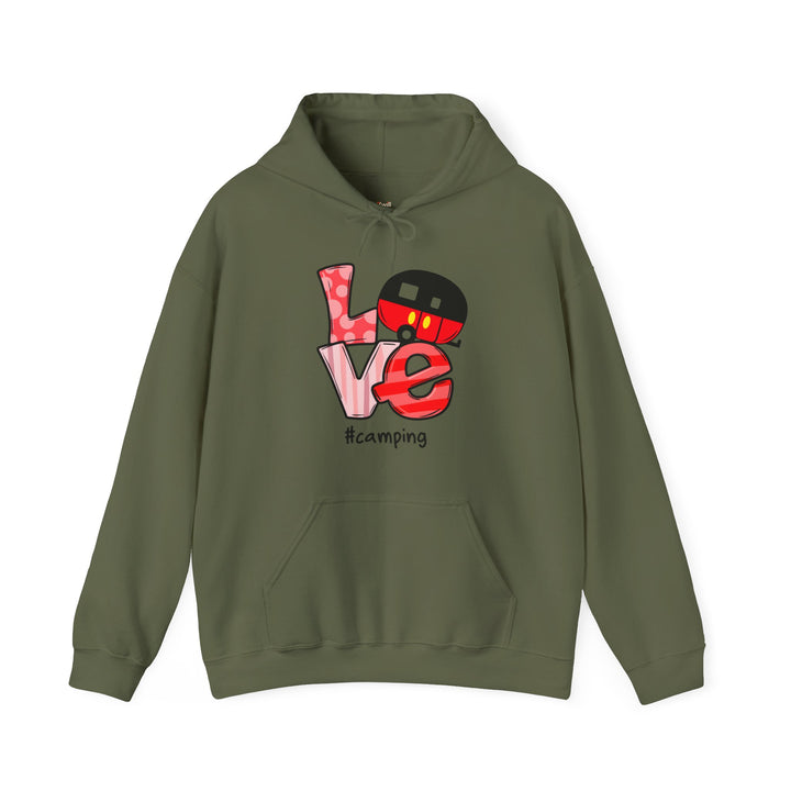 Summer Camp Love Hoodie | Military Green Twill Tees
