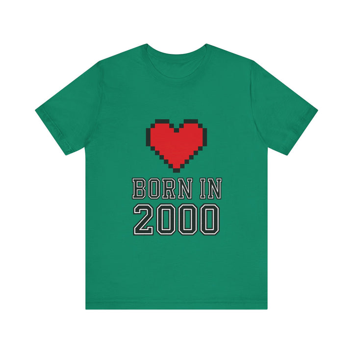 Retro Y2K Pixel Heart Vintage T-Shirt | Kelly Twill Tees