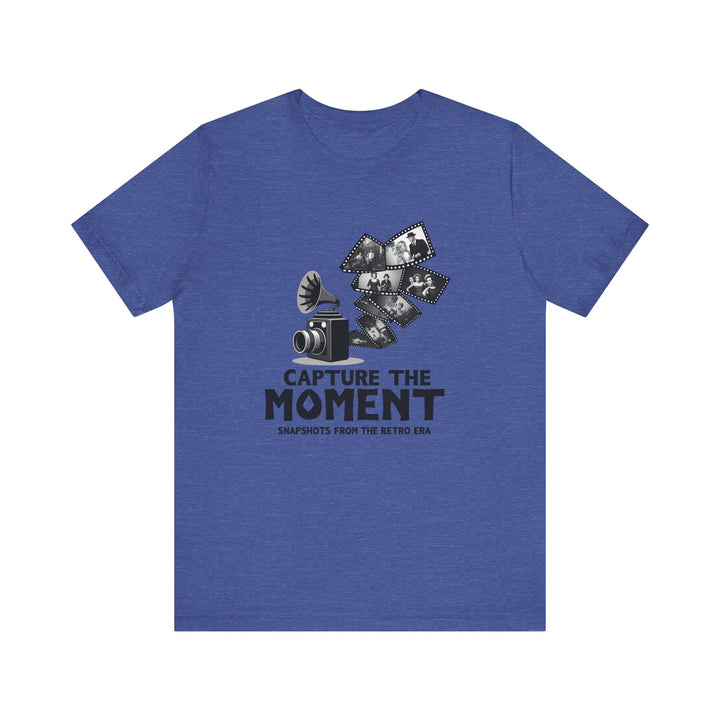 Retro Memories Capture the Moment T Shirt | Heather True Royal