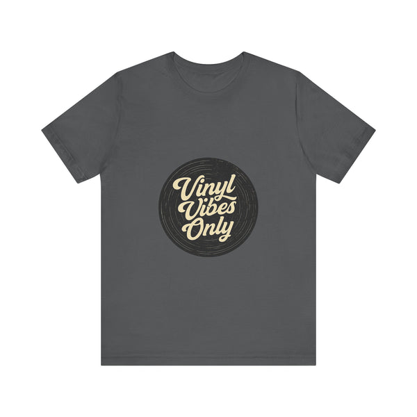 Classic Retro Vinyl Vibes Music T-Shirt | Asphalt Twill Tees