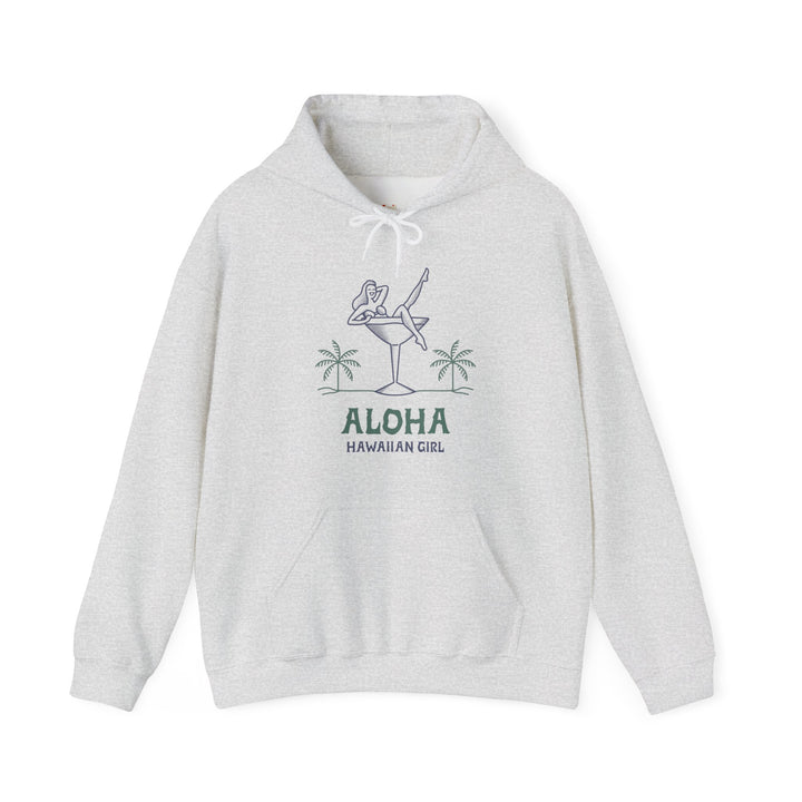 Beach Aloha Hawaiian Girl Hoodie | Ash