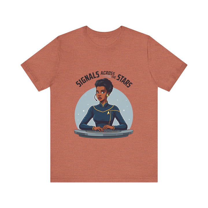 Star Trek Signals Across The Stars T Shirt | Heather Clay Twill Tees