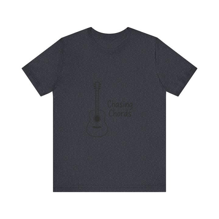 Classic Indie Guitar Chasing Chords T-Shirt | Heather Navy Twill Tees