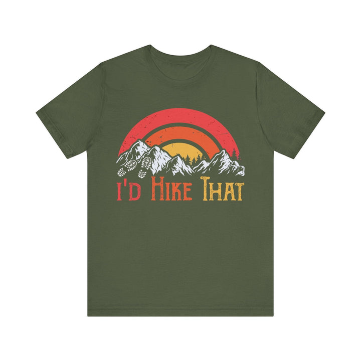 Hiking I'd That T Shirt | Military Green