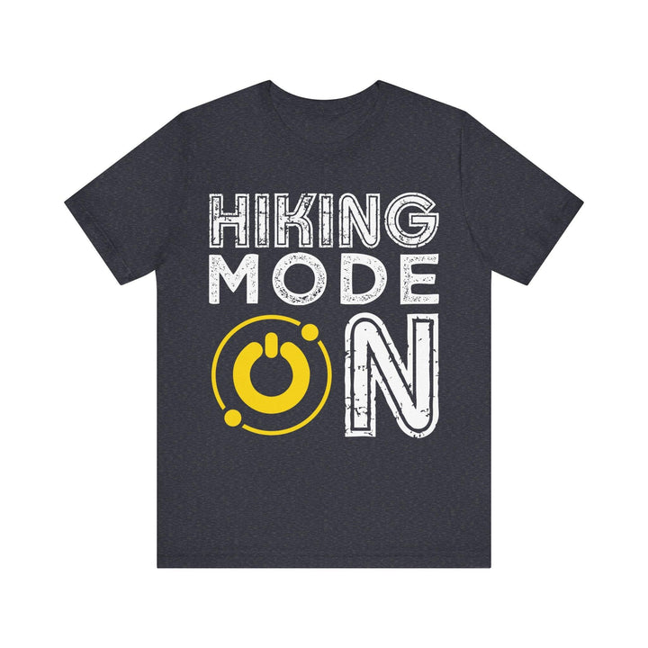 Hiking Mode On T Shirt | Heather Navy