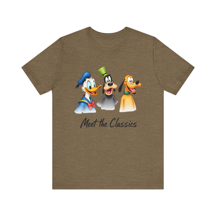 Disney Meet the Classics T Shirt | Heather Olive