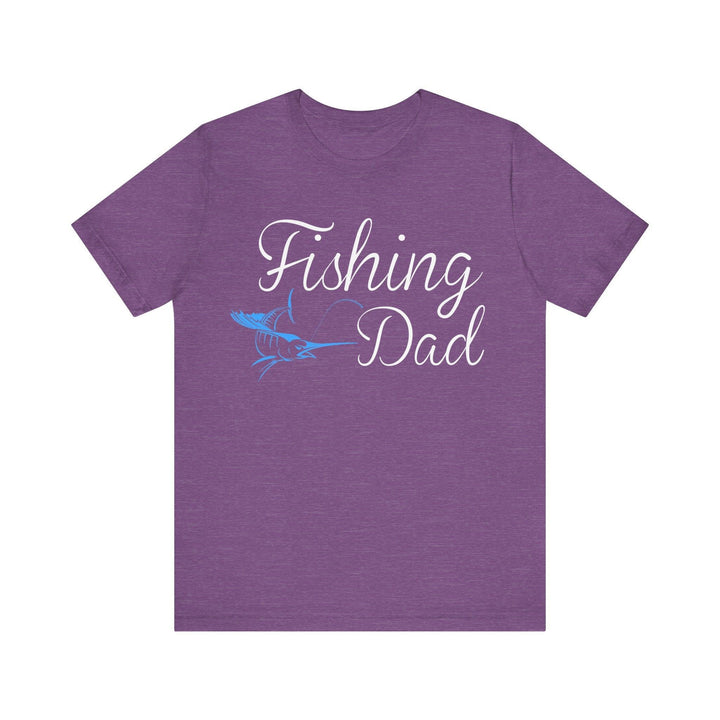 Fishing Dad T Shirt | Heather Team Purple