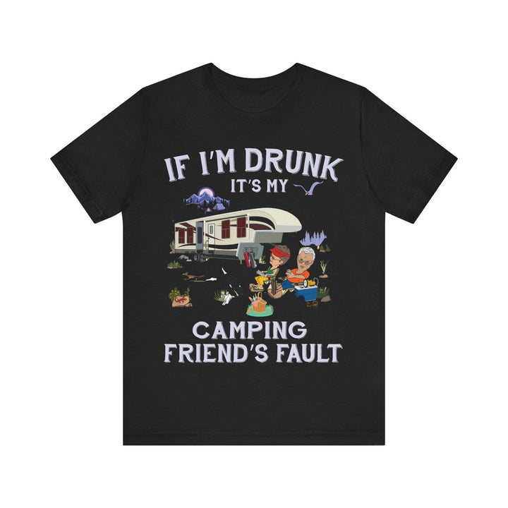 Summer Camp Drunk Camping Buddy T Shirt | Black