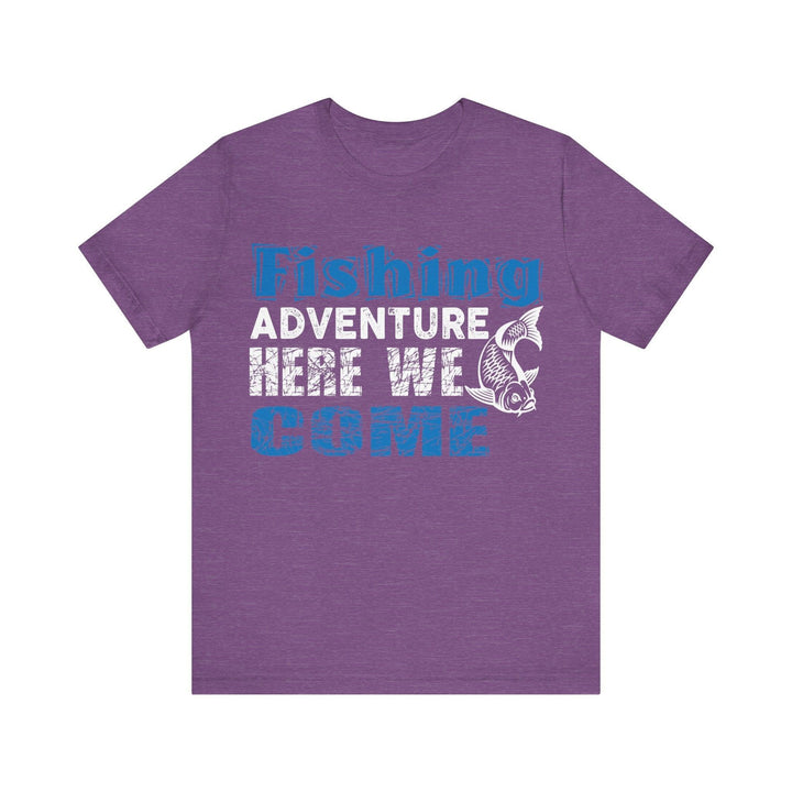 Fishing Adventure Journey T Shirt | Heather Team Purple