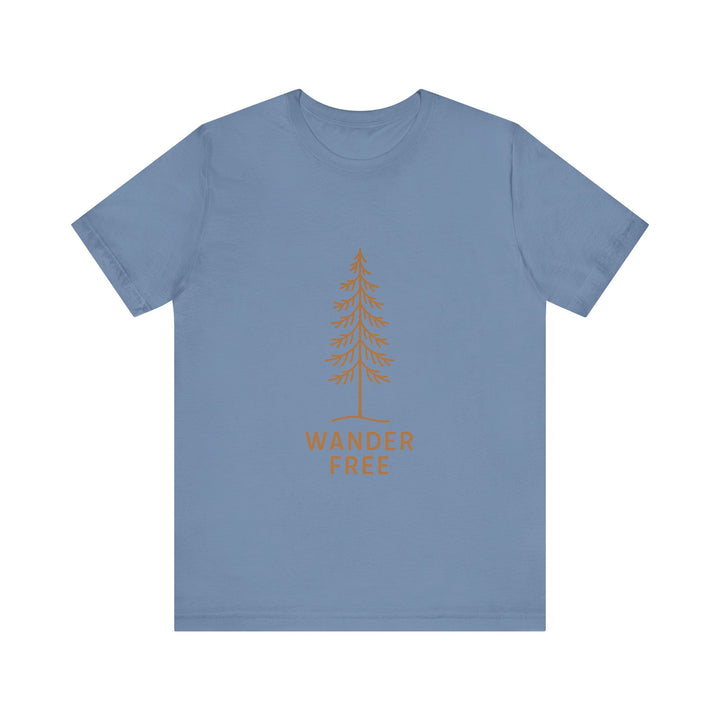 Flower Autumn Pine Wander T-Shirt | Steel Blue Twill Tees