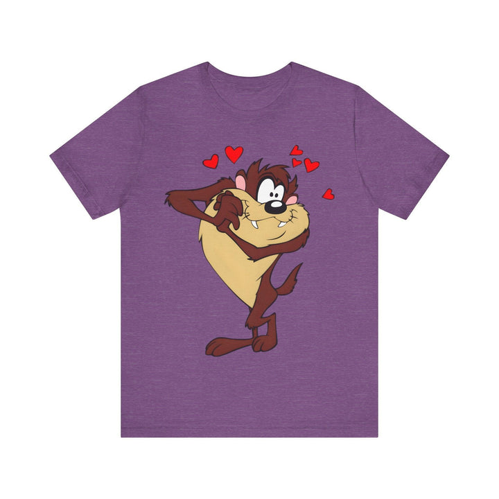 Disney Love-Struck Taz T Shirt | Heather Team Purple