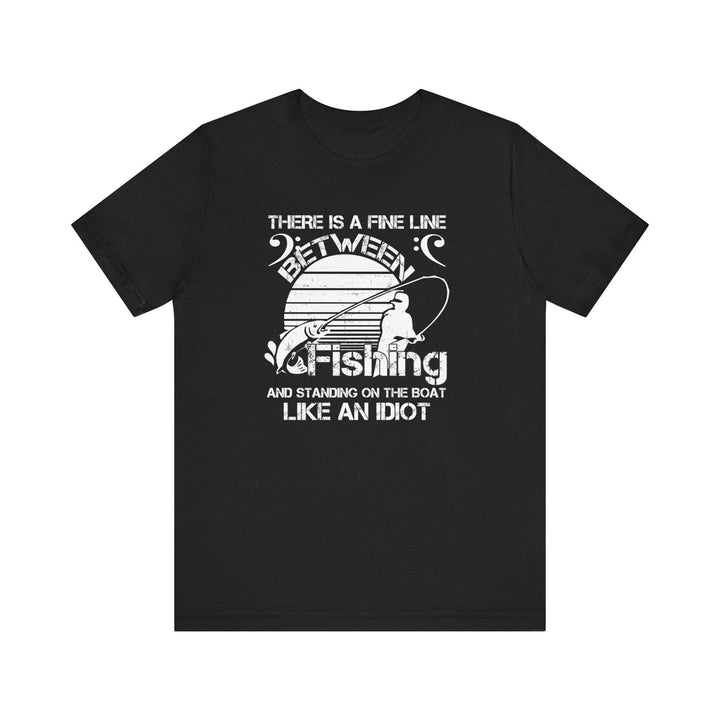 Fishing Fine Line T Shirt | Black