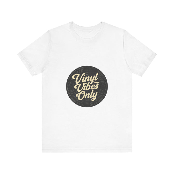 Classic Retro Vinyl Vibes Music T-Shirt | White Twill Tees