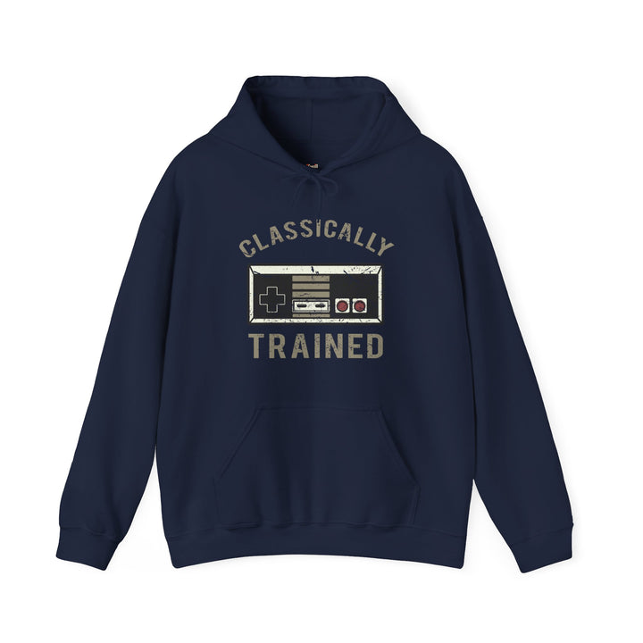 Retro Gaming Classically Trained Hoodie | Navy