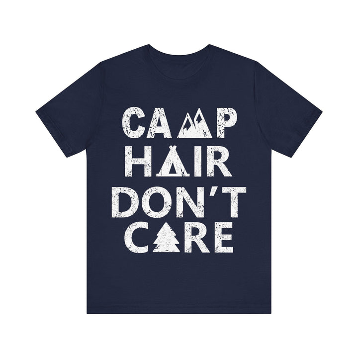 Summer Camp Hair Don't Care T Shirt | Navy