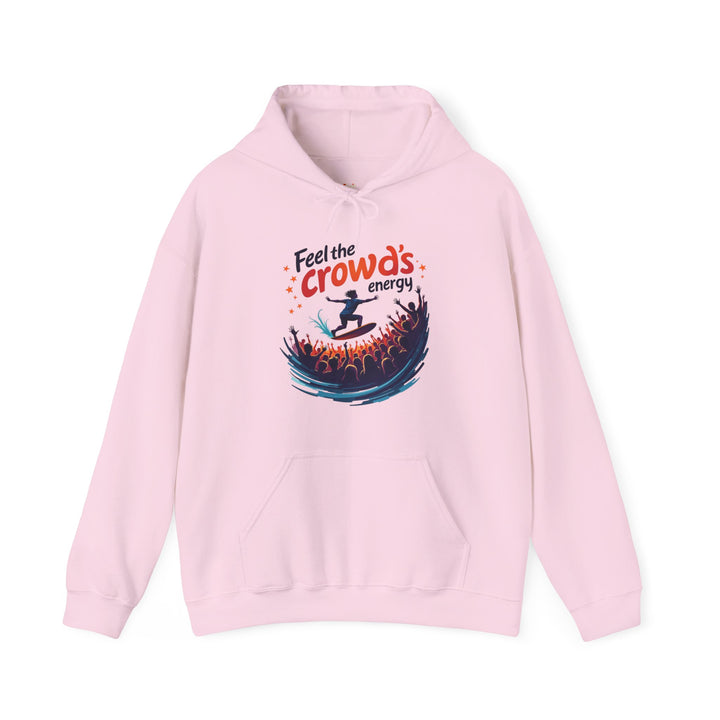 Rock Feel The Crowd's Energy Hoodie | Light Pink