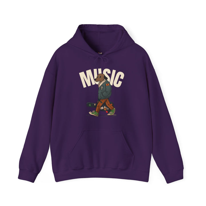 Band Music Dog Walker Hoodie | Purple