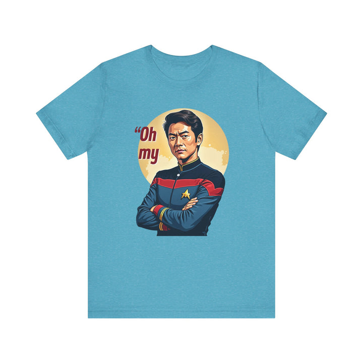 Star Trek Oh My Iconic Quote T Shirt | Heather Aqua Twill Tees