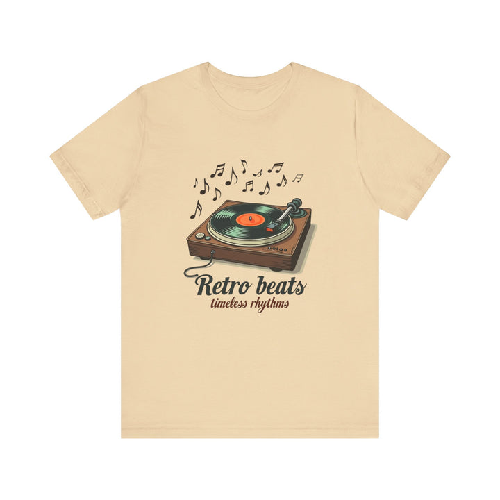 Retro Beats Timeless Rhythms T Shirt | Soft Cream Twill Tees