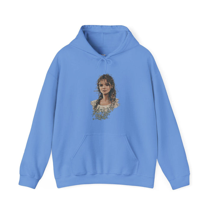Flower Floral Grace Hoodie | Carolina Blue Twill Tees
