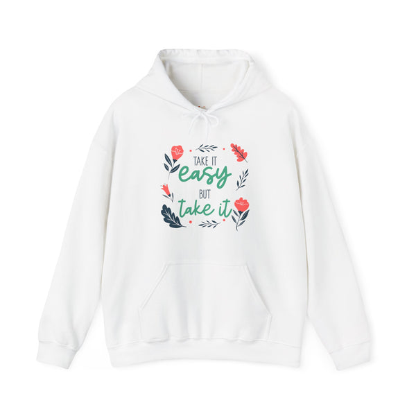 Flower Blossom Inspiration Quote Hoodie | White