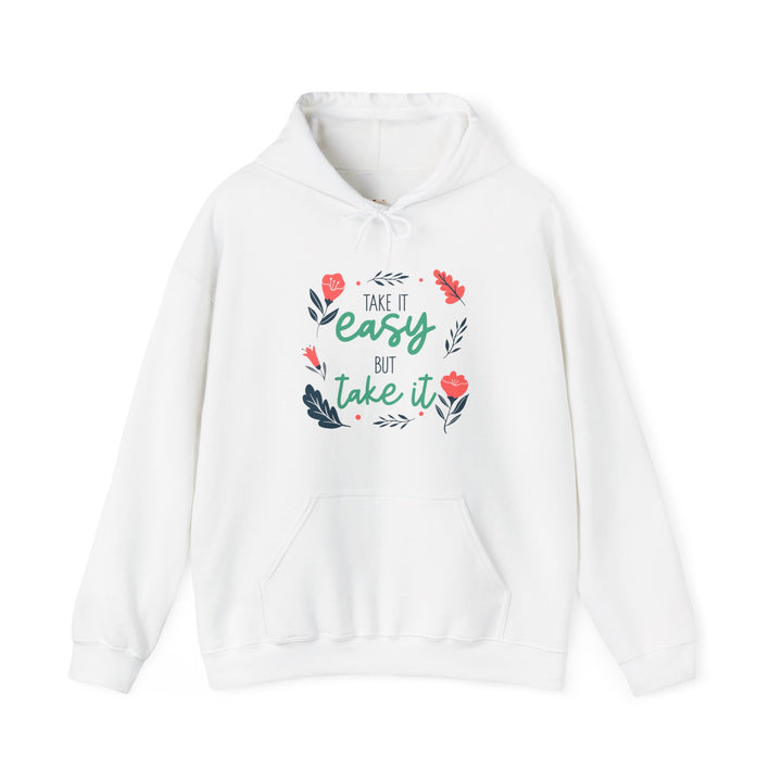 Flower Blossom Inspiration Quote Hoodie | White