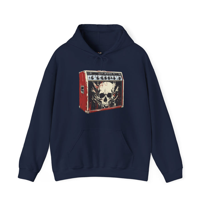 Rock Skull Amplifier Hoodie | Navy