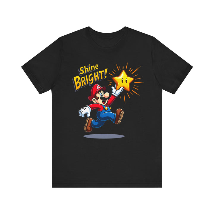 Mario Shine Bright T Shirt | Black Twill Tees