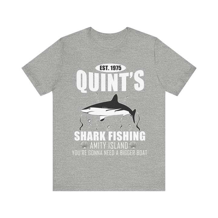 Fishing Quint's Shark T Shirt | Athletic Heather