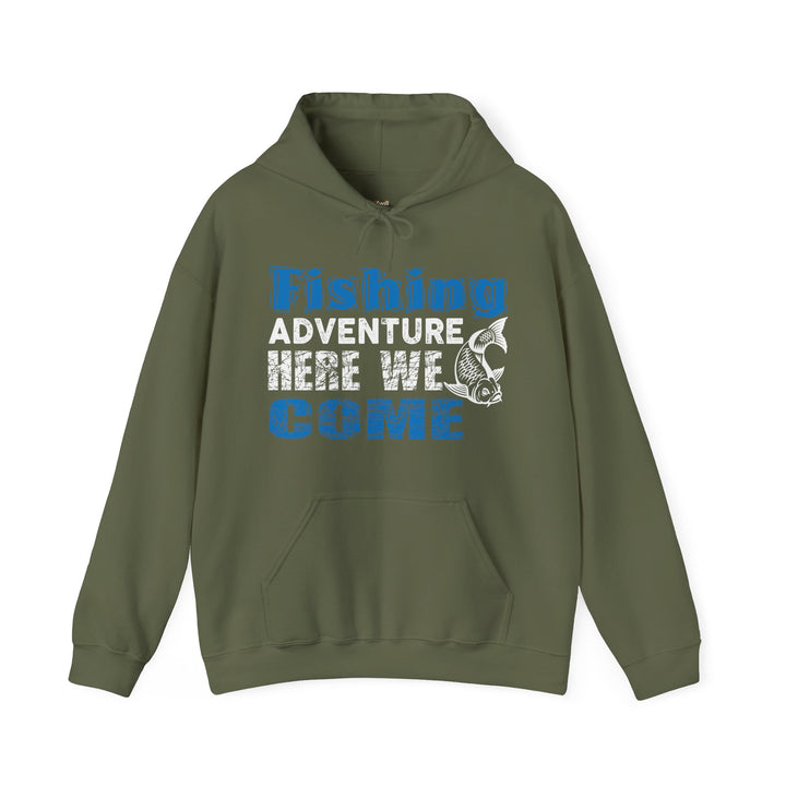 Fishing Adventure Journey Hoodie | Military Green