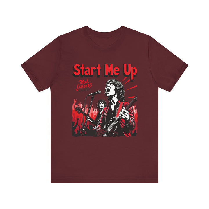 Band Start Me Up T Shirt | Maroon Twill Tees