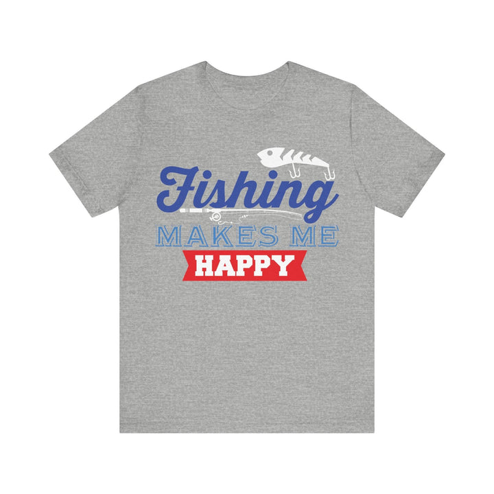 Fishing Happiness T Shirt | Athletic Heather