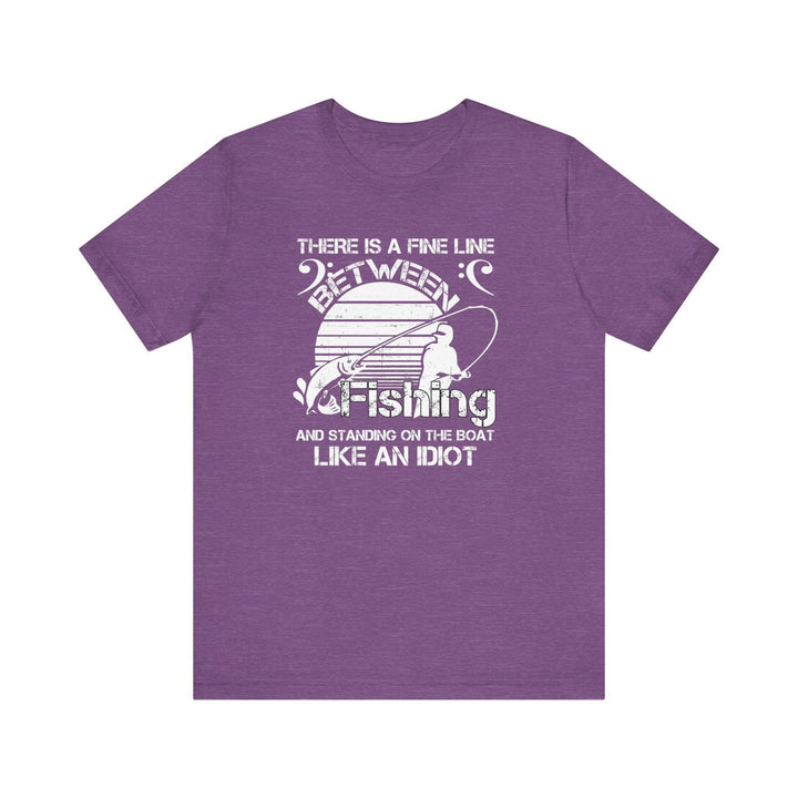 Fishing Fine Line T Shirt | Heather Team Purple