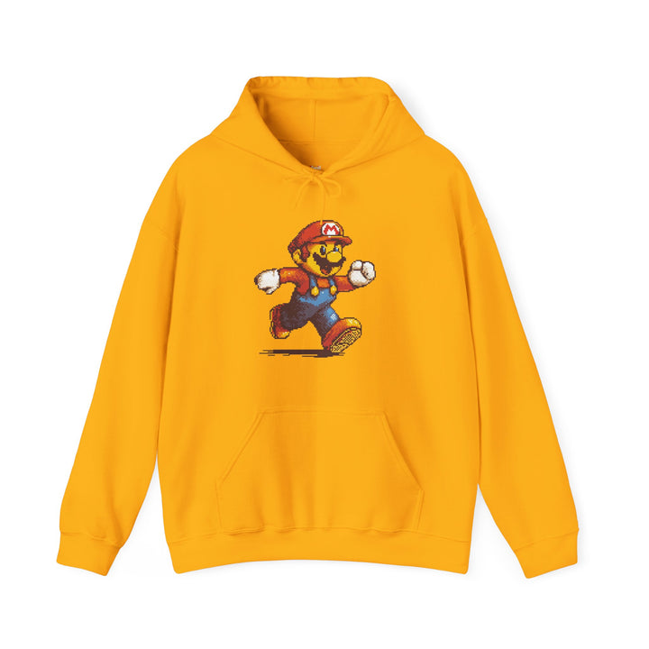 Retro Mario Running Hoodie | Gold
