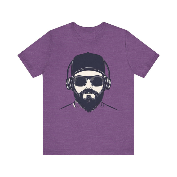 Rapper Bearded Beats T Shirt | Heather Team Purple