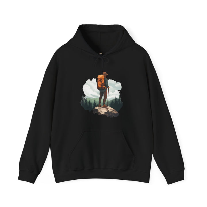 Hiking Wilderness Wanderer Hoodie | Black