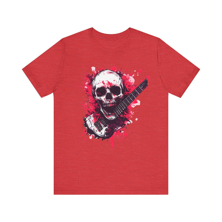 Rock Guitar Reaper Rock T Shirt | Heather Red