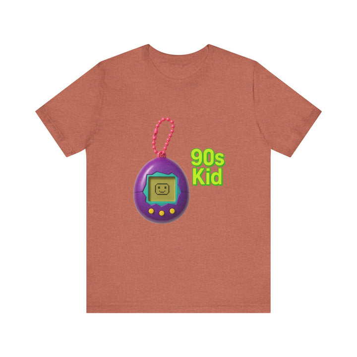 Retro Tamagotchi 90s Kid Vintage T-Shirt | Heather Clay Twill Tees
