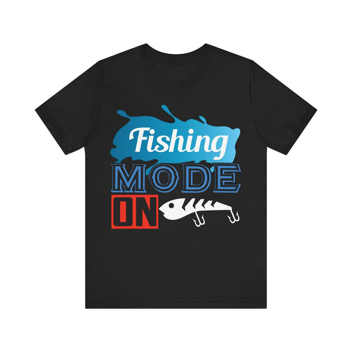 Fishing Mode On T Shirt | Black