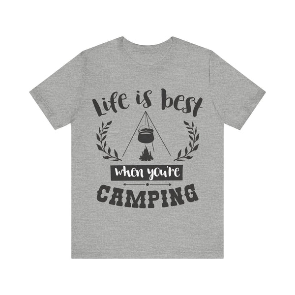 Summer Camp Life is Best T Shirt | Athletic Heather