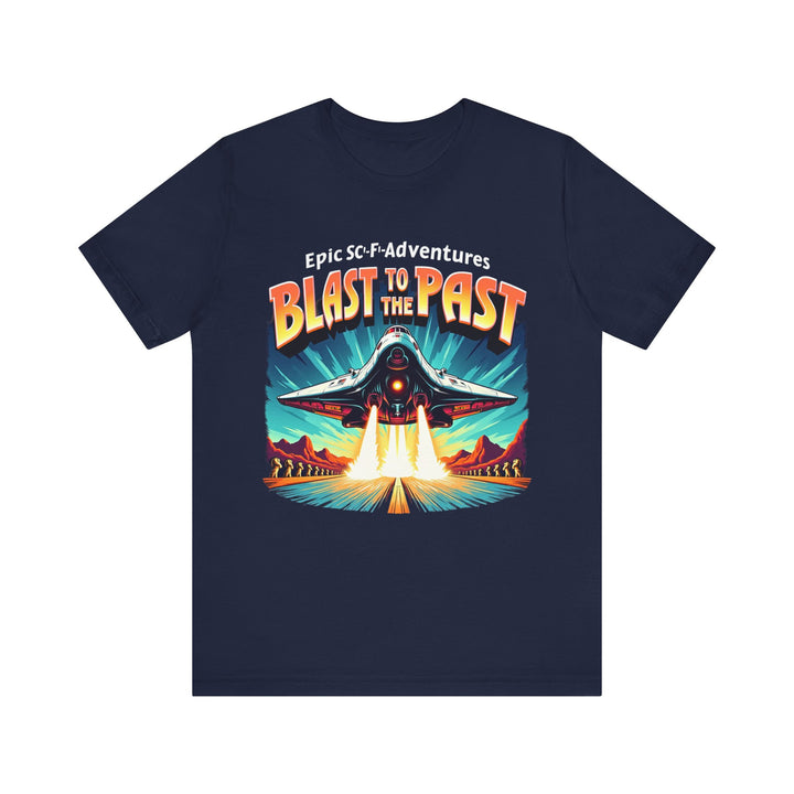 80s Sci-Fi Time Travel T Shirt | Navy