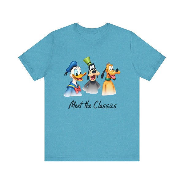 Disney Meet the Classics T Shirt | Heather Aqua