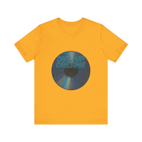 Retro Y2K Glitchy CD-ROM Vintage T-Shirt | Gold Twill Tees