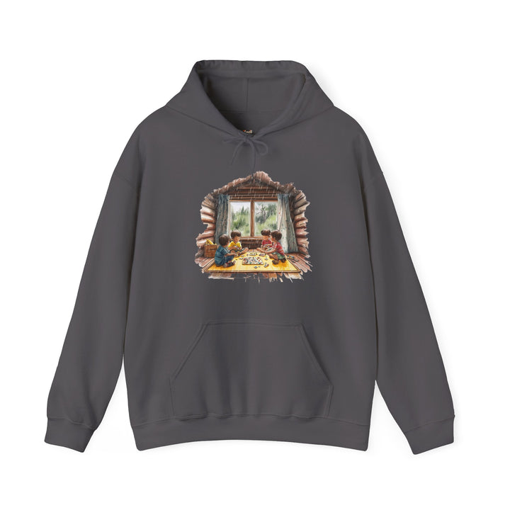 Summer Camp Rainy Day Cabin Hoodie | Charcoal Twill Tees