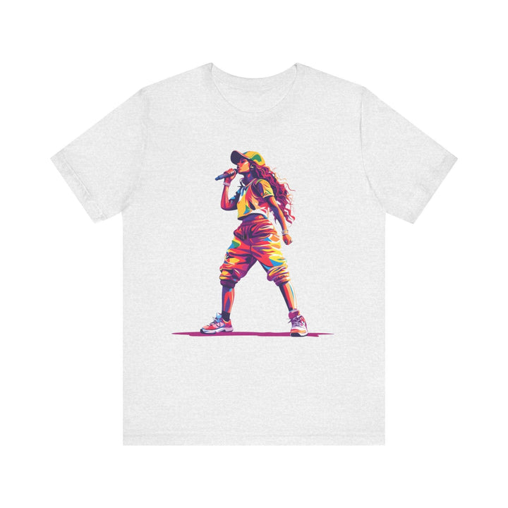 Rapper Vibrant Mic Drop T Shirt | Ash