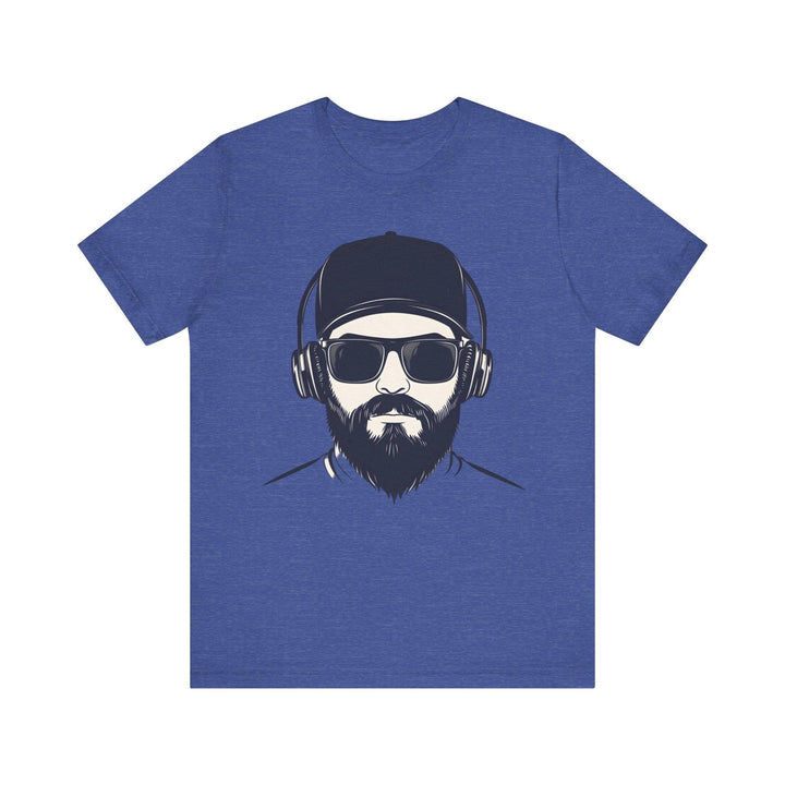 Rapper Bearded Beats T Shirt | Heather True Royal