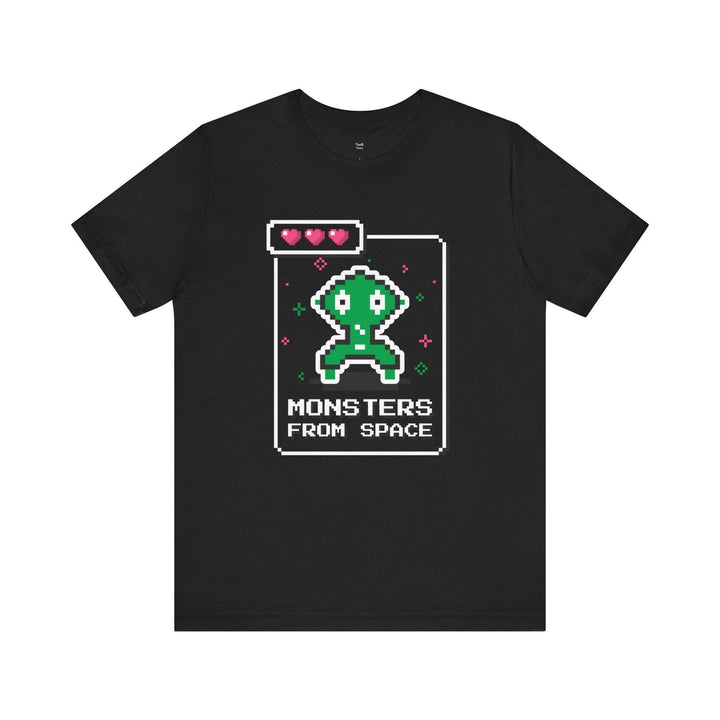 Retro Gaming Monsters From Space T Shirt | Black