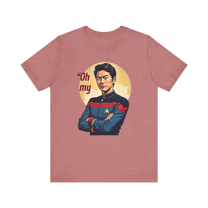 Star Trek Oh My Iconic Quote T Shirt | Heather Mauve Twill Tees